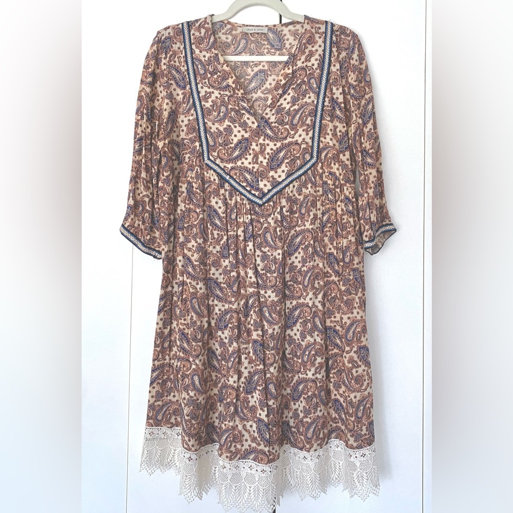 Janis and John paisley print dress